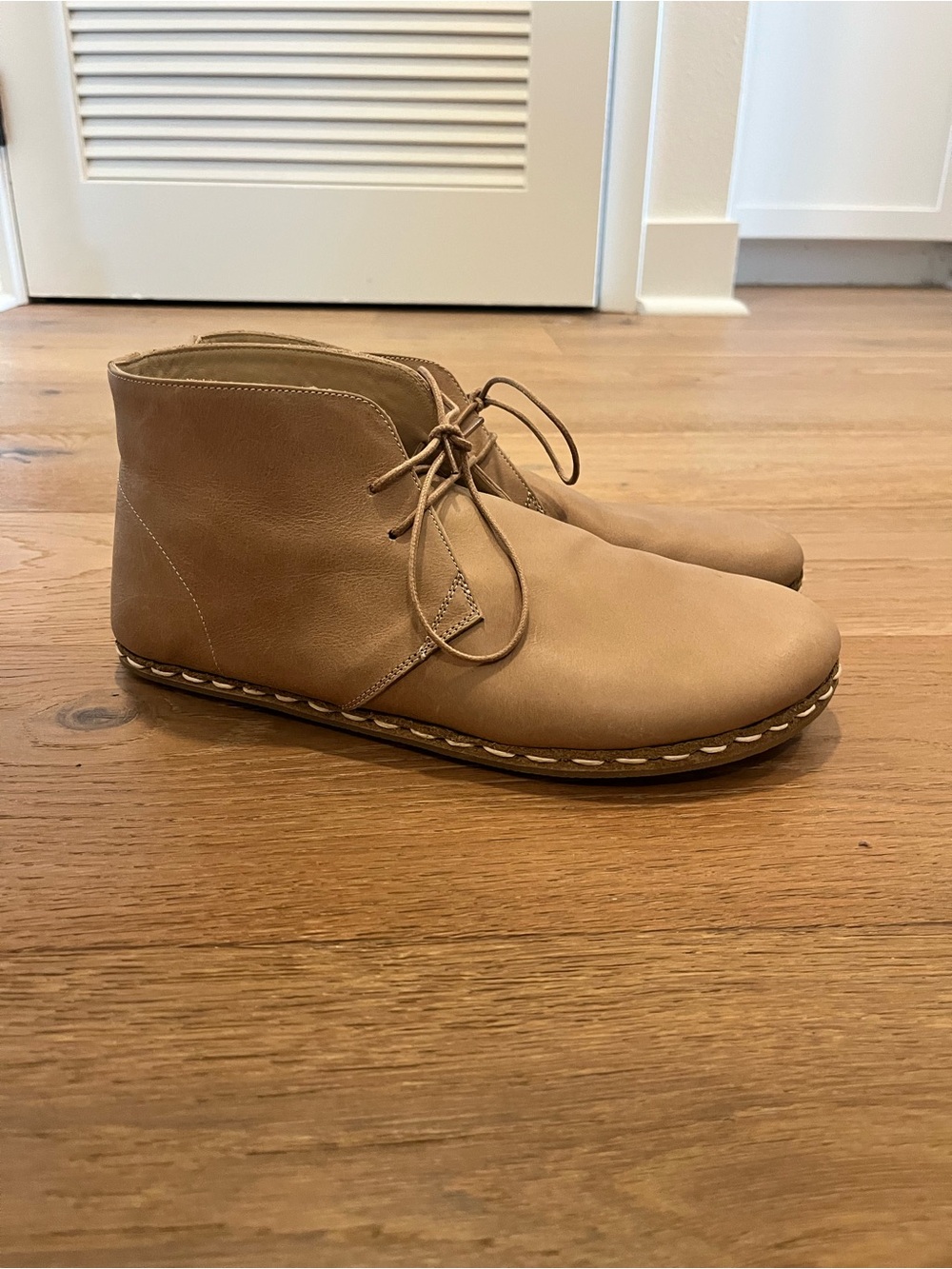 Atlantis Men's Zaragoza Barefoot Tan Chukka Boots Laces Neutral Minimalist SZ 11